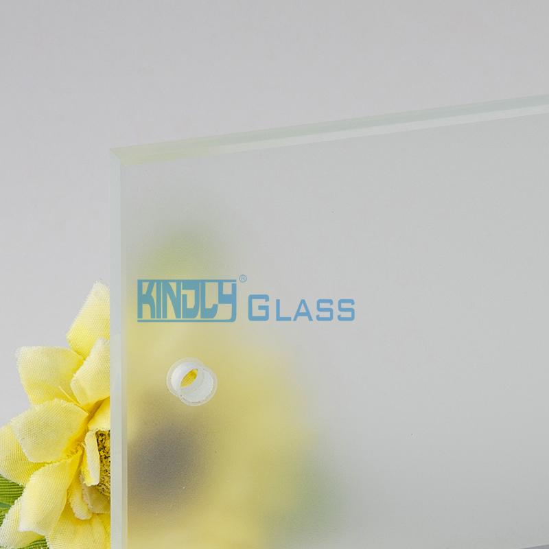 Milky White Silk Screen Tempered Glass with Drill